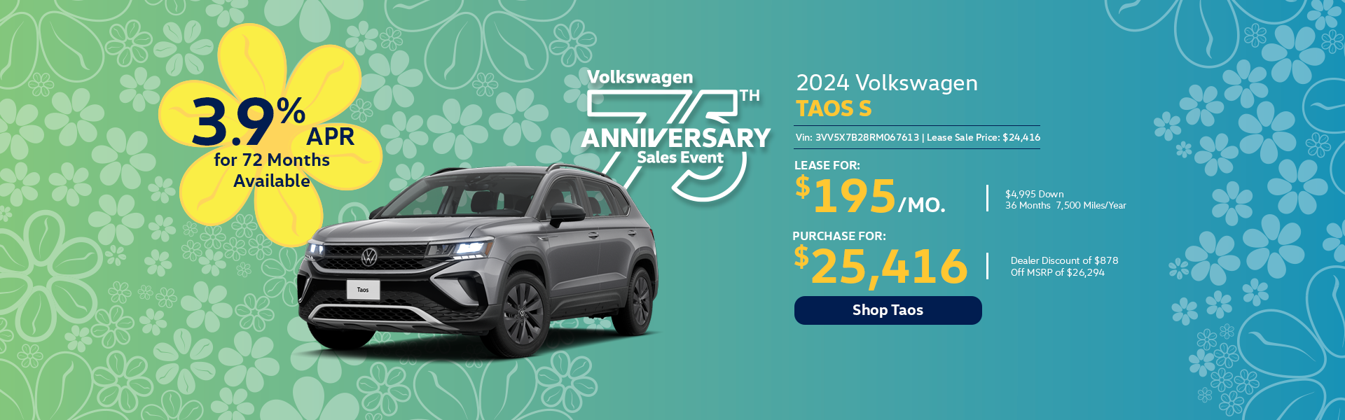 VW Taos Special Offer in Hanover, MA